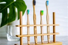 Bamboo toothbrush holder (28)